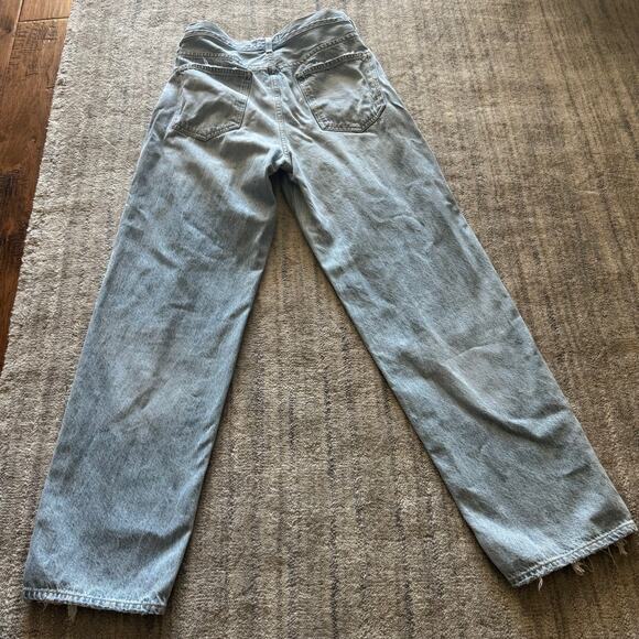 AGOLDE Criss Cross Upsized High Rise Distressed Hem Jean - Suburbia Size 28 - Picture 10 of 11